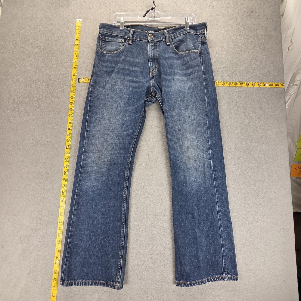 Vintage Levis 527 Jeans Mens 34x30 Blue Medium Wash Slim Bootcut Zip Fly